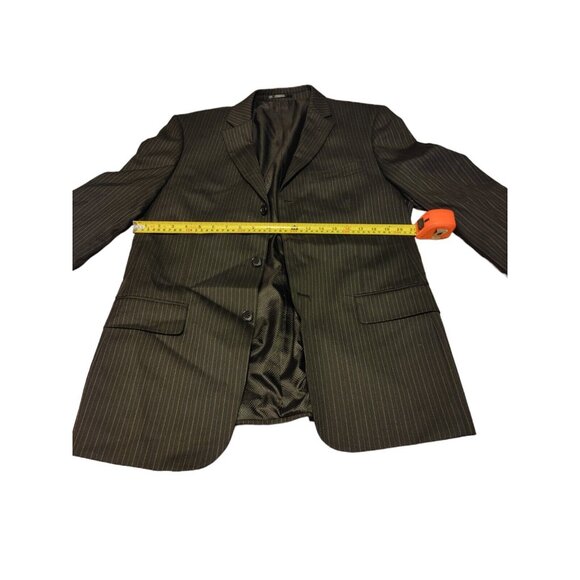 Louis Raphael Luxe Piece Suit Charcoal Gray Pinstripe Blazer Jacket Coat 40R 34W - Picture 12 of 12